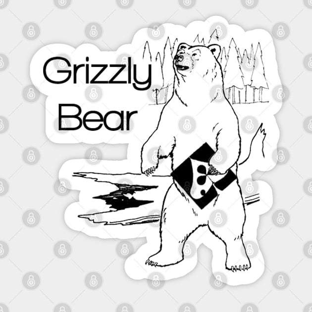 Grizzly Shields Sticker by nathancowle